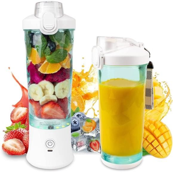 Portable Blender with 6 Ultra-sharp Blades, Personal Blender, 20 Oz (600ML)